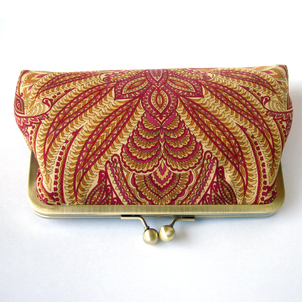 Bags And Purses, Clutch, Bridesmaid, Kisslock, Silk, PKisslock Clutch